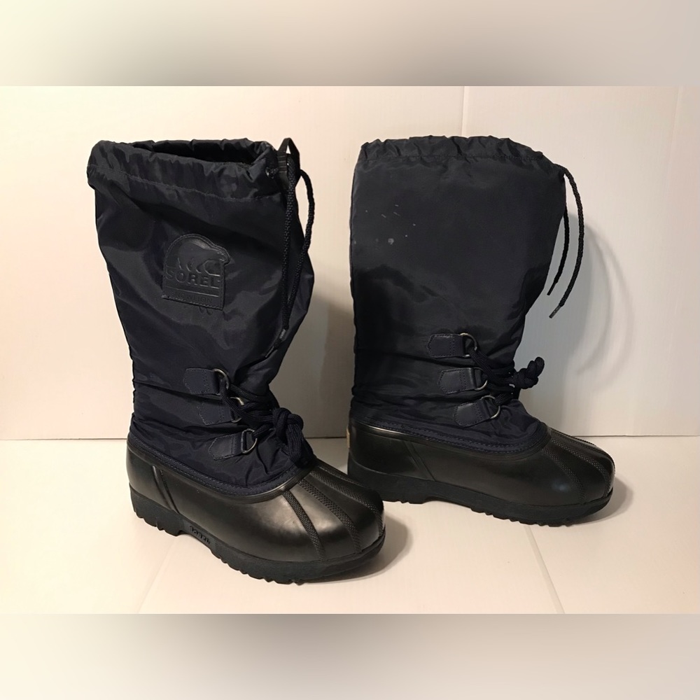 Sorel Snowlion II NL1070-429 Navy winter insulated snow boots women size 7 - Picture 2 of 12